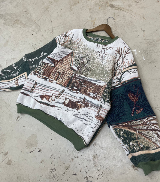 Winter farm scene L/XL